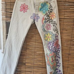 Original Hand painted Levi Jeans by me